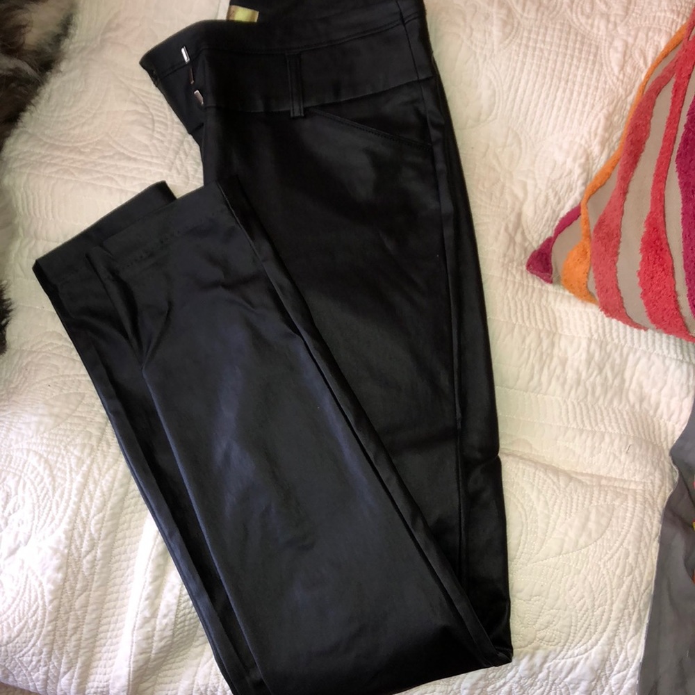 Fake leather pants